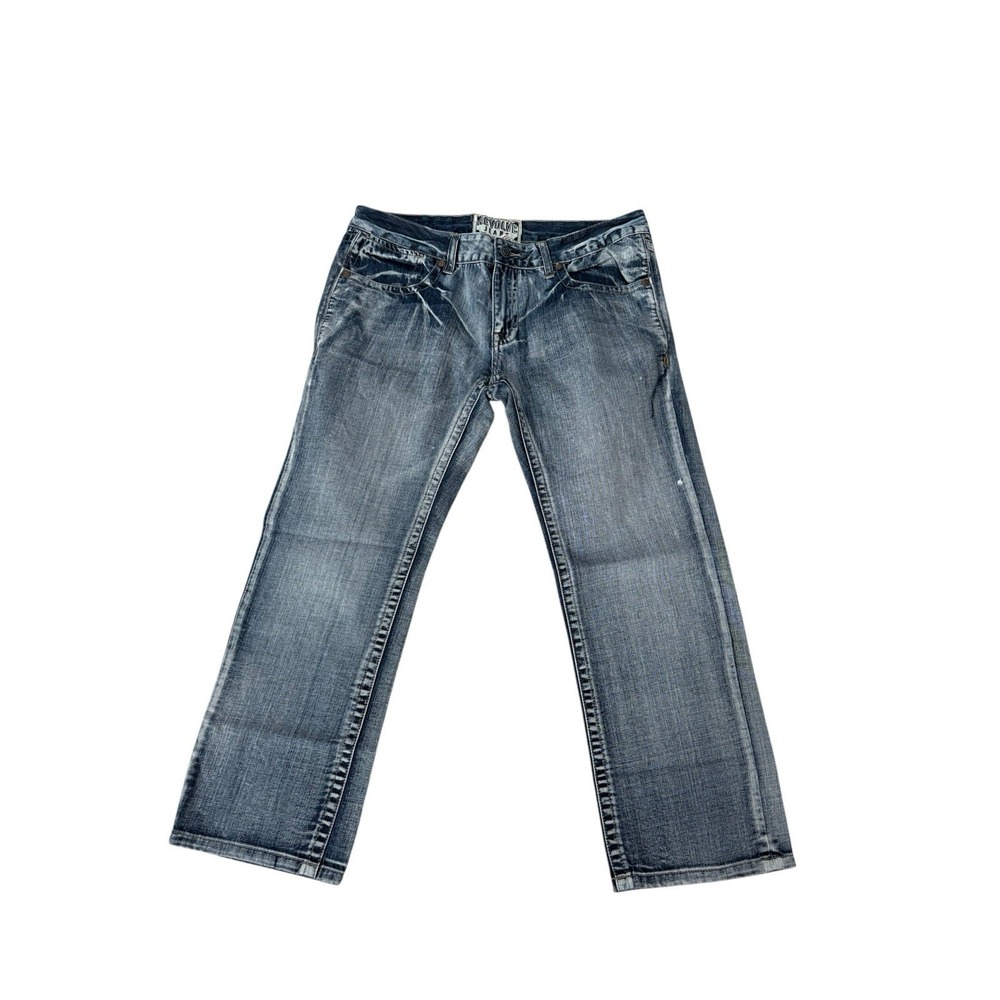 Revolve Acid Wash Jeans Men Size 38x30 (38x29) Blue Denim Straight Fit